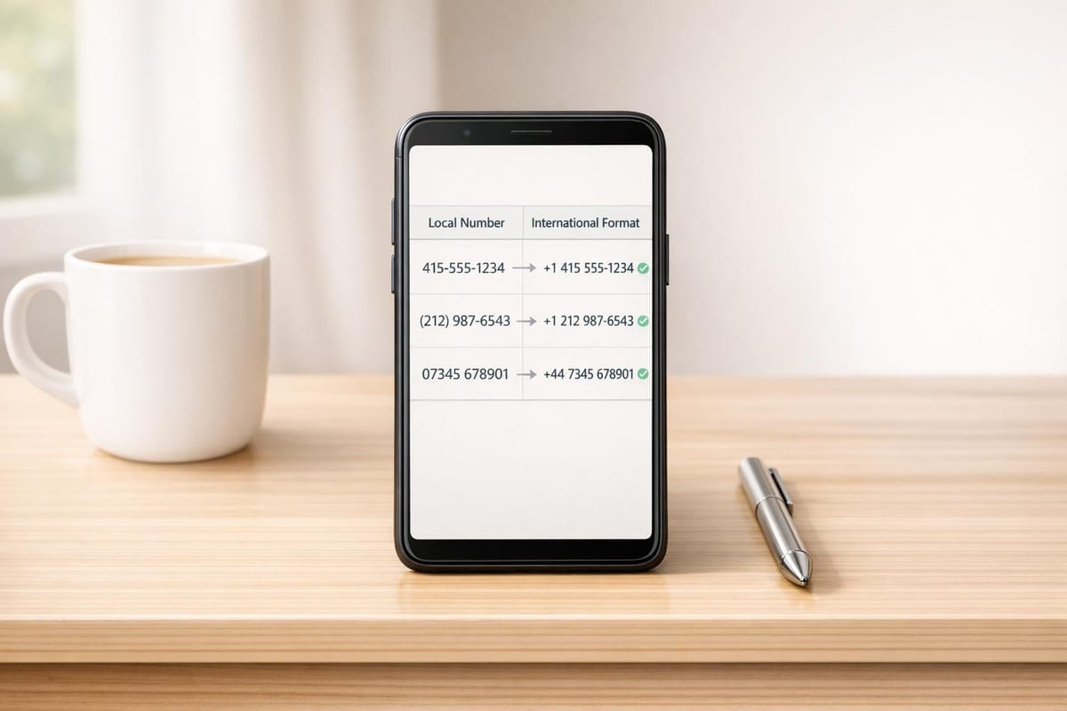 Phone Number Format Converter